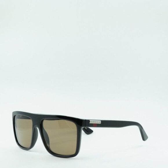 💯 NEW GUCCI GG0748S 002 BLACK BROWN MENS SUNGLASSES